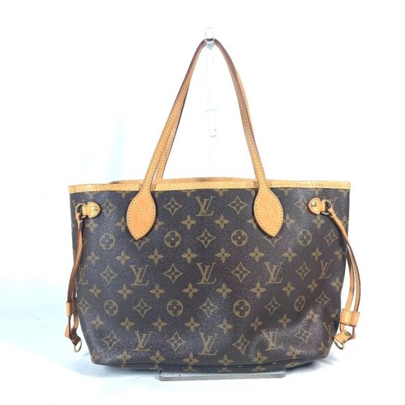 LOUIS VUITTON Monogram Never full PM Tote Bag Shoulder Bag with Pouch - Picture 2 of 16